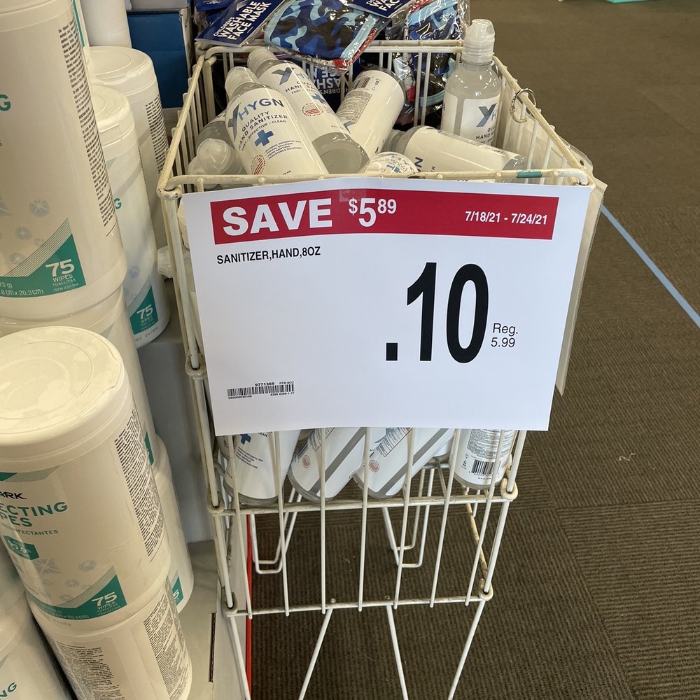 Hand sanitizers- on sale $0.10 each (regular $5.99) Hand sanitizers- on sale $0.10 each (regular $5.99)