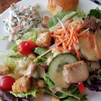 Eleven Waters - Salad from the salad bar, roll, broccoli slaw - American Near Me - Syracuse, New York Eleven Waters - Salad from the salad bar, roll, broccoli slaw - American Near Me - Syracuse, New York