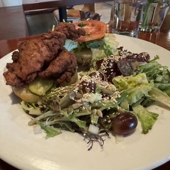 Heron Rock Bistro - Chicken sandwich and salad. Wow! So good. - Breakfast & Brunch Near Me - Victoria, British Columbia