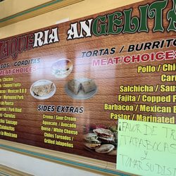 Taqueria Angelita - Menu (bigger one on the wall)