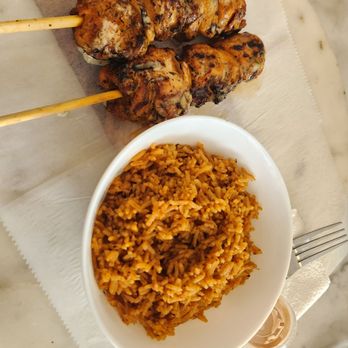 Le Bon Bon Grill - Chicken kebob and jollof rice - African Near Me - Lisle, Illinois Le Bon Bon Grill - Chicken kebob and jollof rice - African Near Me - Lisle, Illinois