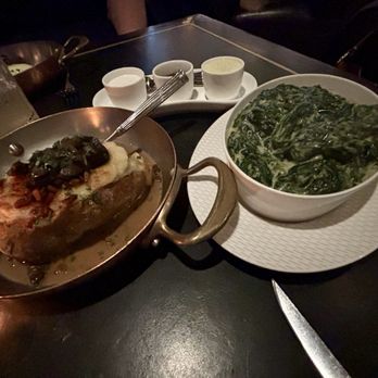 Swift & Sons Steakhouse - Twice Double Baked Potato and Creamed Spinach - American Near Me - Chicago, Illinois