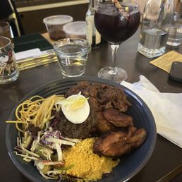 Waakye (waach) and makoma spritz Waakye (waach) and makoma spritz