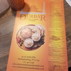 DurBar Indian & Nepali Cusine - Menu.