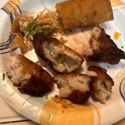 a plate of food on a table