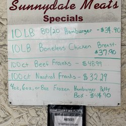 Sunnydale Meats - Beef and etc. Specials.