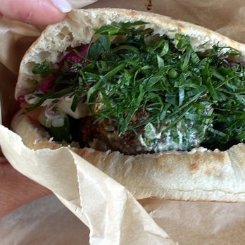 Soom Soom - jam packed with flavor since they layer it! Falafel Pita - Falafel Near Me - New York, New York