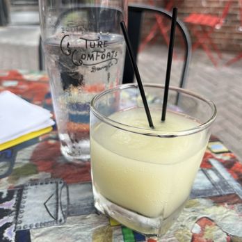JenChan's - First 1/2 of the Ginger Margarita (super thoughtful since it's so hot outside!) - Pizza Near Me - Atlanta, Georgia