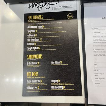 Hammer Burger - menu - Burgers Near Me - Santa Ana, California