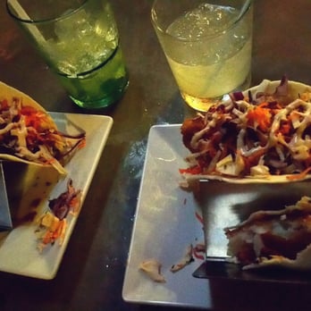 Pikilos - Fish tacos tapas on right and beef tacos on left! Yum! - Tapas Bars Near Me - Barranquitas, Puerto Rico