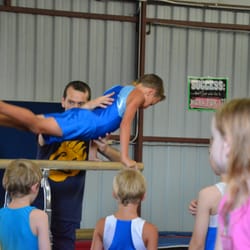 Skycatch Gymnastics - Rodger with level 4 boys