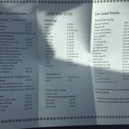 Services and prices! (Photo taken 2/22/16)