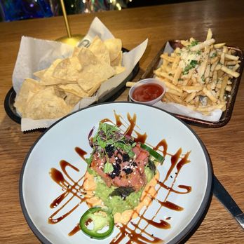 Station 16 - Tuna Tartar Guacamole & Parmesan Truffle Fries - Cocktail Bars Near Me - Elk Grove, California Station 16 - Tuna Tartar Guacamole & Parmesan Truffle Fries - Cocktail Bars Near Me - Elk Grove, California