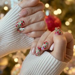 Glossy Nails - Holiday Nails done by Mindy