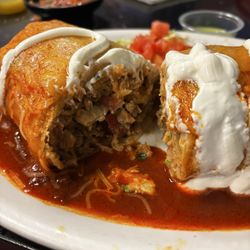 Don Pancho's - Asada burrito with red sauce