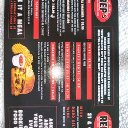 Rep’s Burgers - Menu