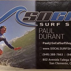 SoCal Surf Shop - Business card