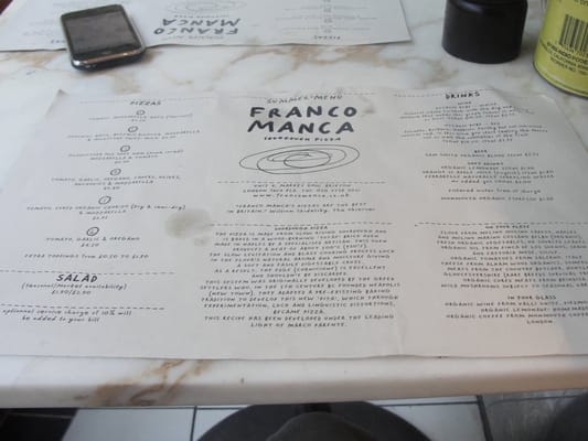 Menu photo 5 Franco Manca London, XGL Menu photo 5 Franco Manca London, XGL
