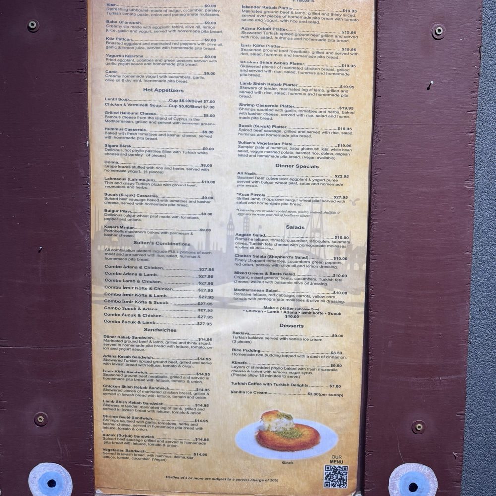 Sultan Kebab - Menu - Turkish Near Me - Charlottesville, Virginia Sultan Kebab - Menu - Turkish Near Me - Charlottesville, Virginia