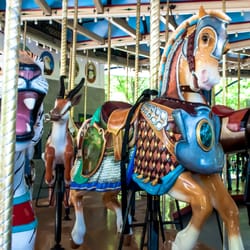 Carousel For All Children - The Carousel's colorful horses and whimsical creatures are hand-painted works of art.