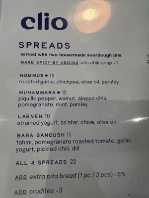 Menu photo 1 Clio Omaha, NE Menu photo 1 Clio Omaha, NE