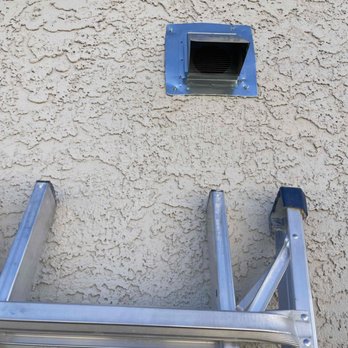 Bumble Breeze - Bathroom exhaust fan venting out thru wall. They don't stucco over the frame so it'll stick out like a sore thumb on the side of your house - Heating & Air Conditioning/HVAC Near Me - Las Vegas, Nevada