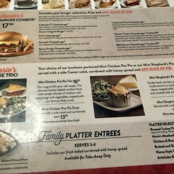 Marie Callender's - Menu - The Pot Pie Trio is still available! - Bakeries Near Me - Whittier, California Marie Callender's - Menu - The Pot Pie Trio is still available! - Bakeries Near Me - Whittier, California