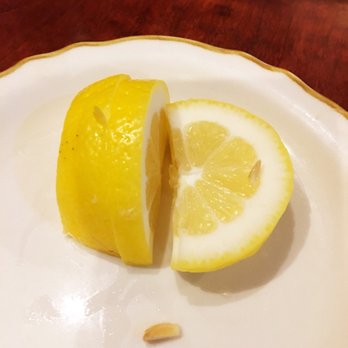 Olde Madrid - Big chunks of lemon for ice - Spanish Near Me - Racine, Wisconsin