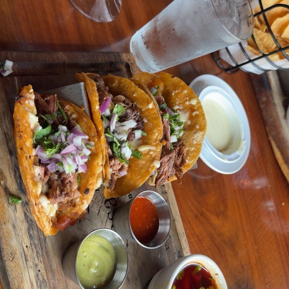 Queso Birria, strawberry marg Queso Birria, strawberry marg