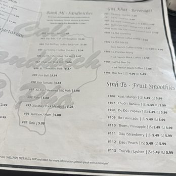 Cali Sandwich & Pho - Menu. Sandwiches. Drinks- beverages & fruit smoothies. - Sandwiches Near Me - Houston, Texas