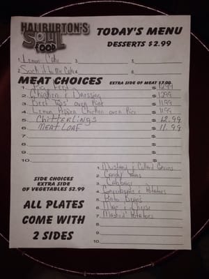 Menu photo 4 Haliburton's Soul Food Waco, TX