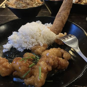 P.F. Chang's - Honey chicken ??, white rice and a bowl of fried rice. - Chinese Near Me - Tulsa, Oklahoma P.F. Chang's - Honey chicken ??, white rice and a bowl of fried rice. - Chinese Near Me - Tulsa, Oklahoma