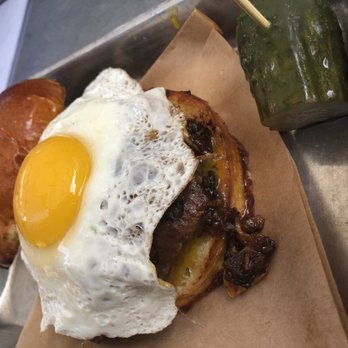 Pour Company - House burger (Sunday brunch) - New American Near Me - Fullerton, California Pour Company - House burger (Sunday brunch) - New American Near Me - Fullerton, California