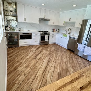 Red Sea Tile & Stone - Kitchen floor, countertop and backsplash remodel - Tiling Near Me Red Sea Tile & Stone - Kitchen floor, countertop and backsplash remodel - Tiling Near Me