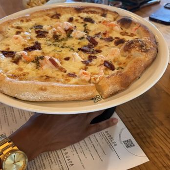 Sixty Vines - Shrimp and bacon pizza - New American Near Me - Charlotte, North Carolina Sixty Vines - Shrimp and bacon pizza - New American Near Me - Charlotte, North Carolina