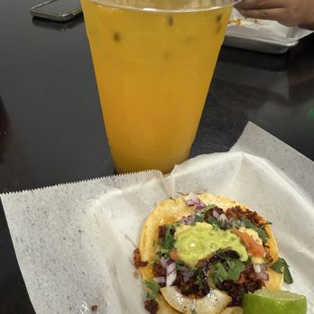 Pinches Botanas - Passion fruit agua fresca. Taco - Mexican Near Me - Richland, Washington Pinches Botanas - Passion fruit agua fresca. Taco - Mexican Near Me - Richland, Washington