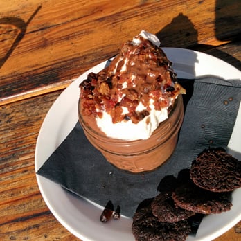 Forge Pizza - Chocolate mousse (with bacon bits) - Pizza Near Me - Oakland, California