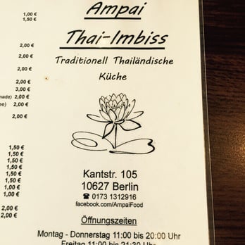 Ampai - Die Karte. - Thai Near Me - Berlin, BE Ampai - Die Karte. - Thai Near Me - Berlin, BE
