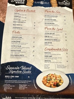 Menu photo 2 Squaxin Island Seafood Bar Shelton, WA