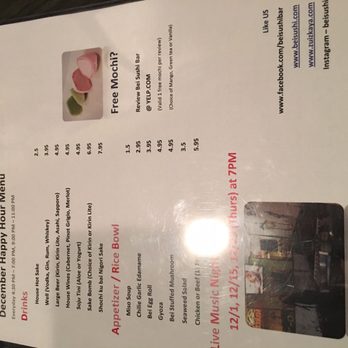 Bei - Happy hour menu part II!! - Sushi Bars Near Me - Scottsdale, Arizona Bei - Happy hour menu part II!! - Sushi Bars Near Me - Scottsdale, Arizona