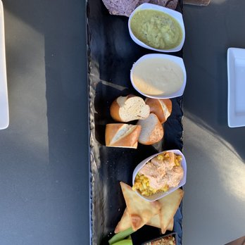 Divvy - One of the appetizer sample board. The corn salsa was amazing and so was the beer cheese dip - New American Near Me - Carmel, Indiana Divvy - One of the appetizer sample board. The corn salsa was amazing and so was the beer cheese dip - New American Near Me - Carmel, Indiana