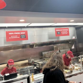 Five Guys - This place has some serious hustle and good customer service - Burgers Near Me - Brunswick, Maine