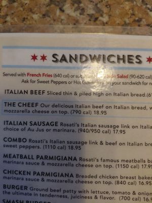 Menu photo 3 Rosati's Pizza Pub and Sports Bar San Diego, CA