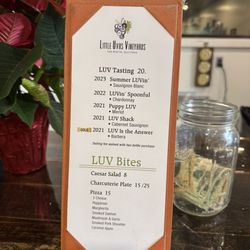 Little Uvas Vinyards - 12/21/24 menu