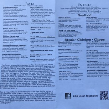 The Forum - Menu pg. 3 - Italian Near Me - Cambridge, Ohio The Forum - Menu pg. 3 - Italian Near Me - Cambridge, Ohio