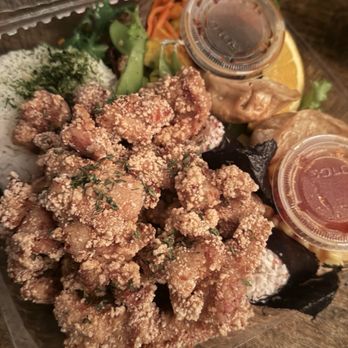 Yoma Cafe - 1 × (Gluten Free) Popcorn Chicken Bento (corn, gyoza 2pc, crab, rice, salad) 1 soup 1 kimchi $17.99 - Japanese Curry Near Me - San Francisco, California Yoma Cafe - 1 × (Gluten Free) Popcorn Chicken Bento (corn, gyoza 2pc, crab, rice, salad) 1 soup 1 kimchi $17.99 - Japanese Curry Near Me - San Francisco, California