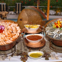Chanhl's Catering Company - Pool Side Seafood Corporate Award Gathering
