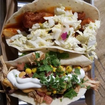 Taco Darlin - Buffalo Chicken (Top) & Chipotle Chicken Cali (Bottom) - Tacos Near Me - Wichita Falls, Texas