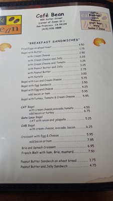 Menu photo 6 Cafe Bean San Francisco, CA