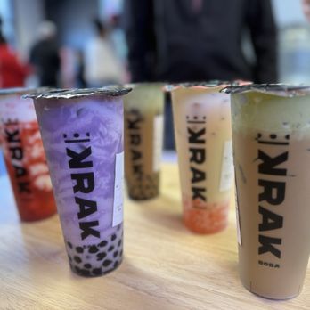 Krak Boba - Coco Berry, Taro Twist, Jasmine Green Milk Tea w/ pink crystal boba, Match Coffee - Bubble Tea Near Me - Redlands, California Krak Boba - Coco Berry, Taro Twist, Jasmine Green Milk Tea w/ pink crystal boba, Match Coffee - Bubble Tea Near Me - Redlands, California